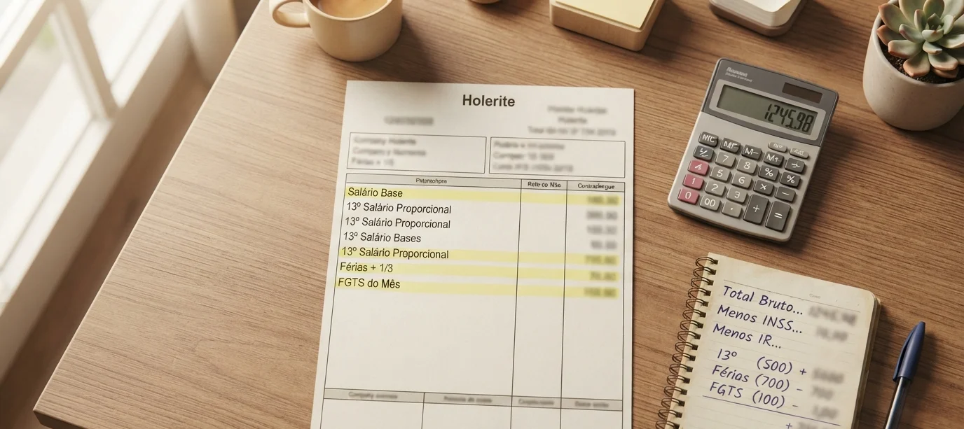 holerite com itens destacados mostrando cálculo dos reflexos da hora extra
